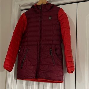 Orage Red and Burgundy puffer